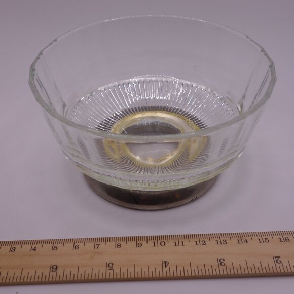 Two(2) Glass Bowls with Metal Base - Picture 15 of 16